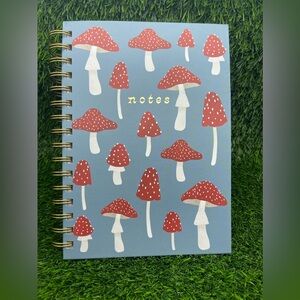 Lady Jayne 250 Page Spiral Bound Hardcover Mushroom Notebook, NWT